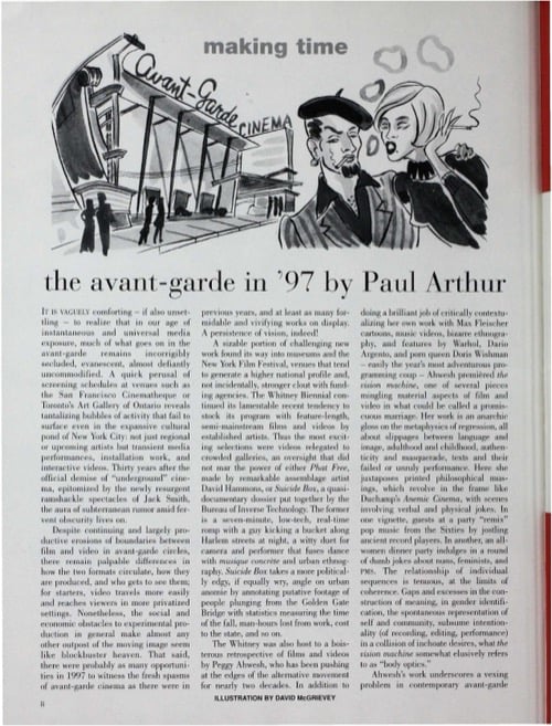 One of a selection of stills from inside the issue
