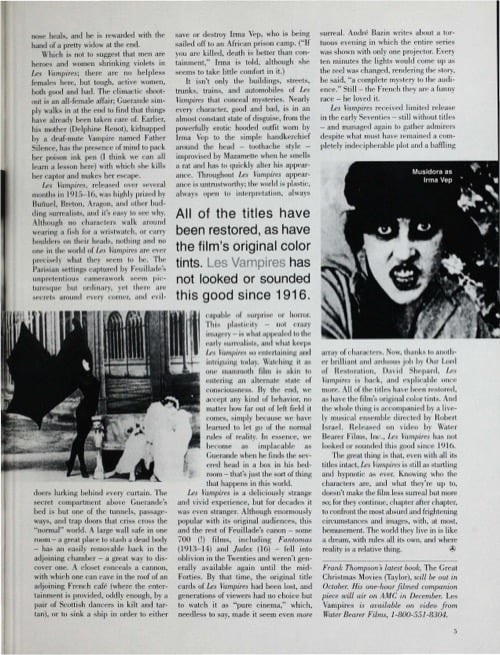 One of a selection of stills from inside the issue