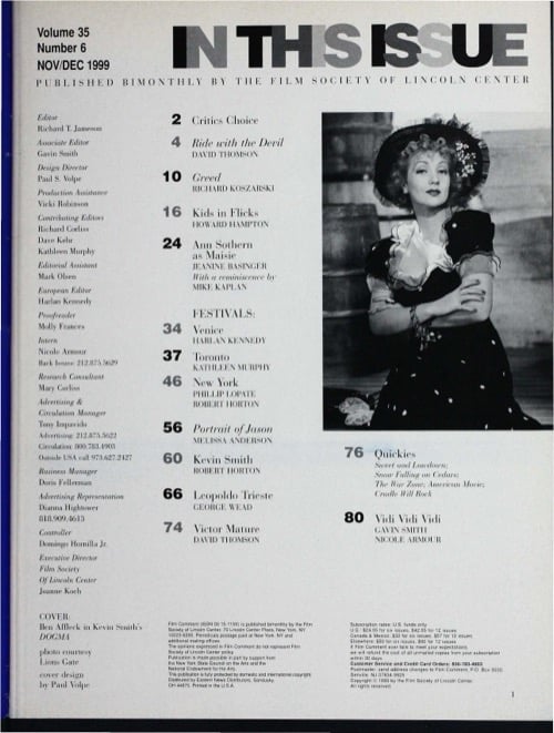 One of a selection of stills from inside the issue