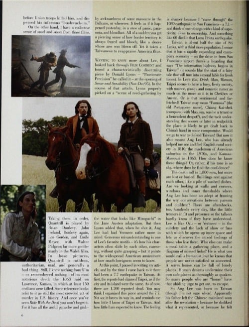 One of a selection of stills from inside the issue