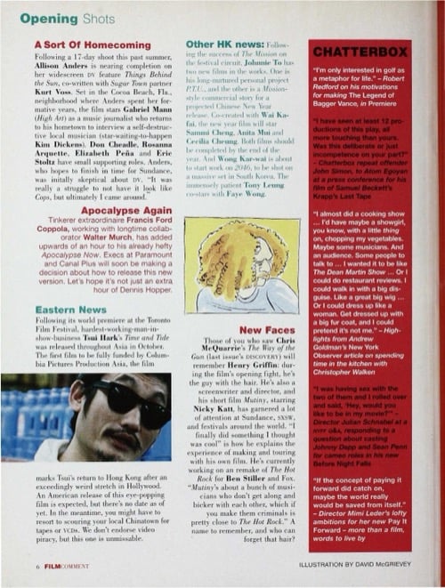 One of a selection of stills from inside the issue