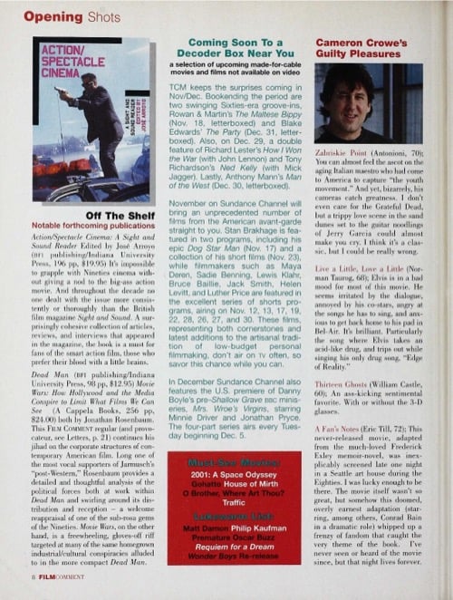 One of a selection of stills from inside the issue