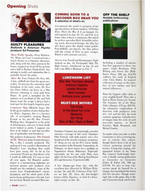 One of a selection of stills from inside the issue