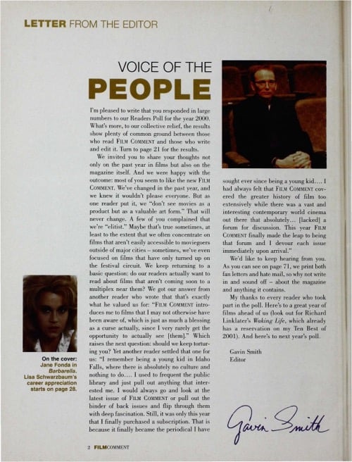 One of a selection of stills from inside the issue