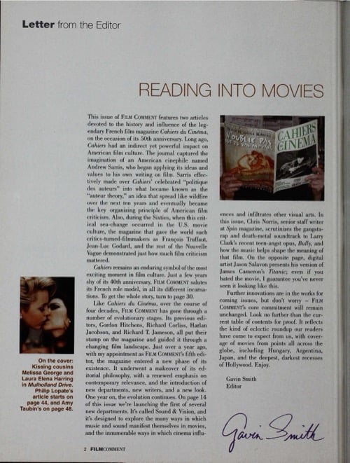 One of a selection of stills from inside the issue