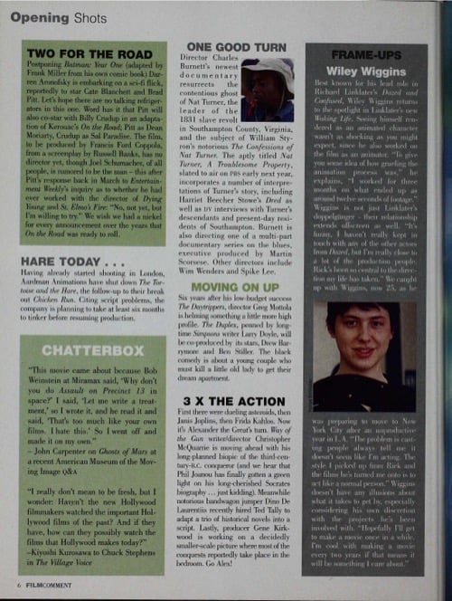 One of a selection of stills from inside the issue