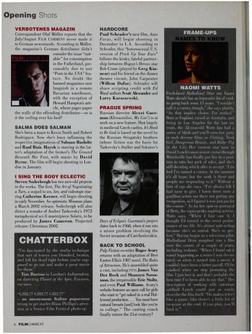 One of a selection of stills from inside the issue