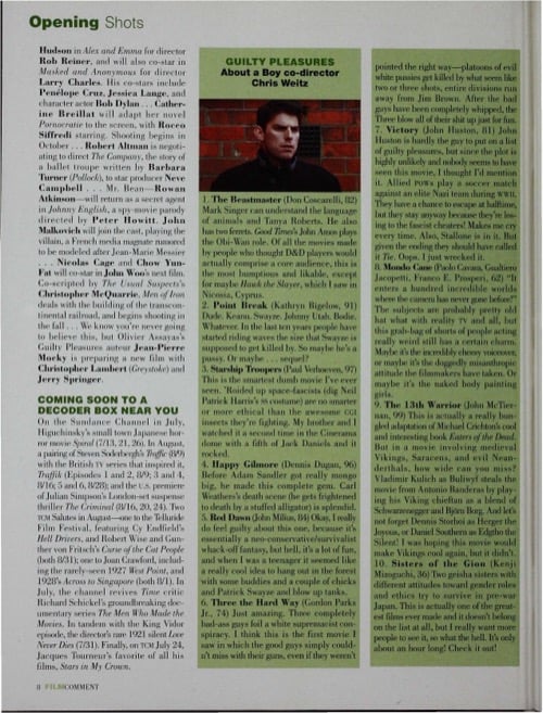 One of a selection of stills from inside the issue