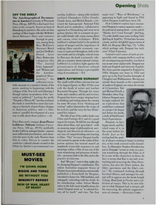 One of a selection of stills from inside the issue