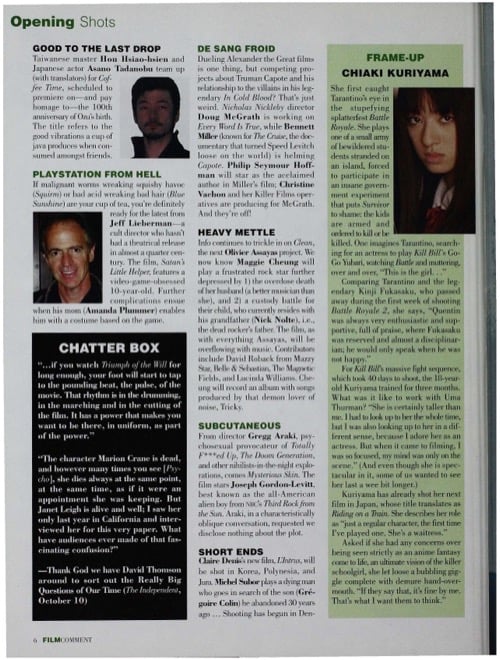 One of a selection of stills from inside the issue