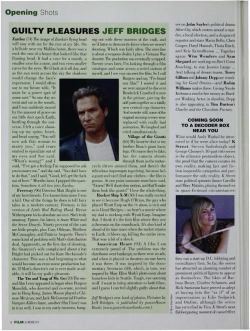 One of a selection of stills from inside the issue