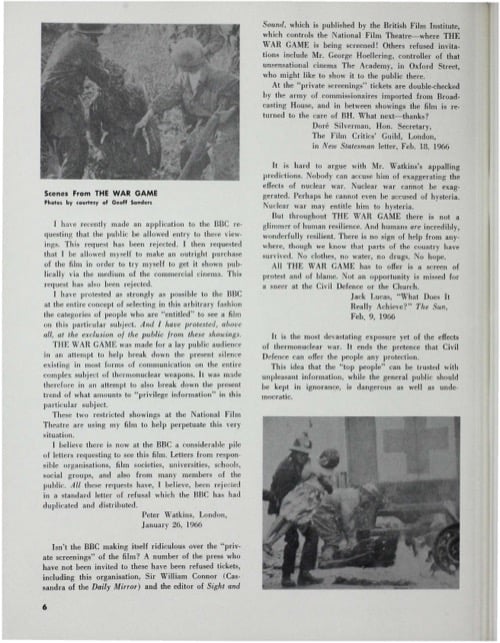 One of a selection of stills from inside the issue