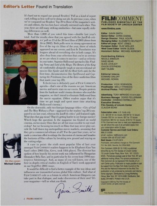 One of a selection of stills from inside the issue