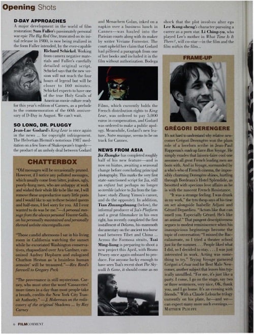 One of a selection of stills from inside the issue