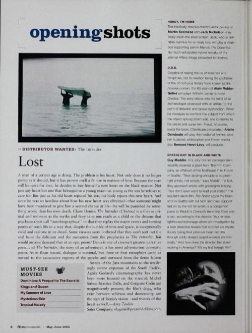 One of a selection of stills from inside the issue