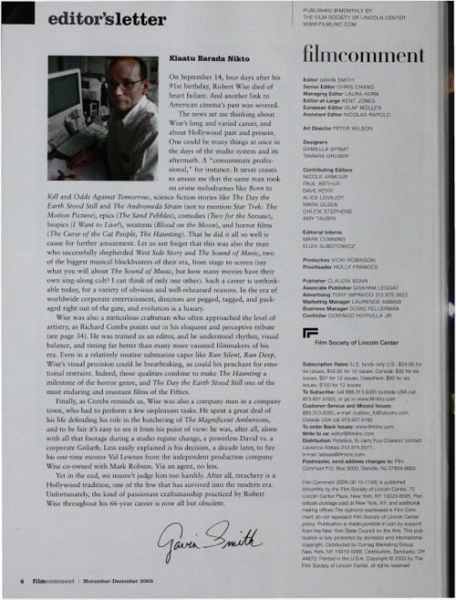 One of a selection of stills from inside the issue
