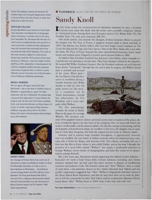 One of a selection of stills from inside the issue