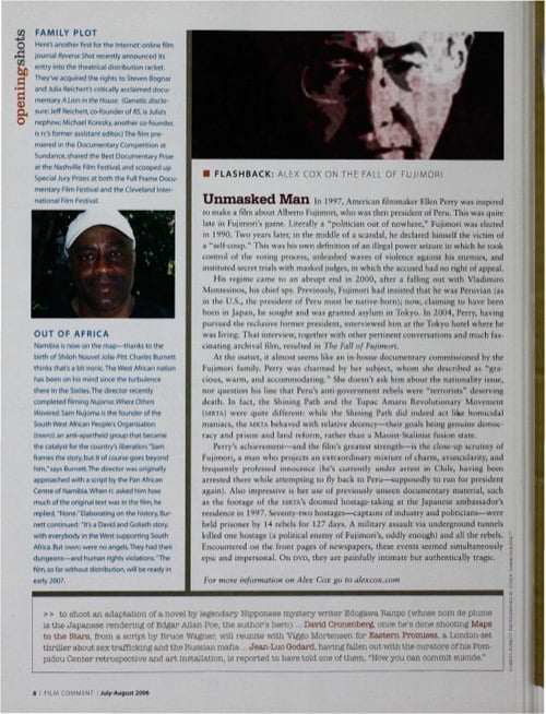 One of a selection of stills from inside the issue