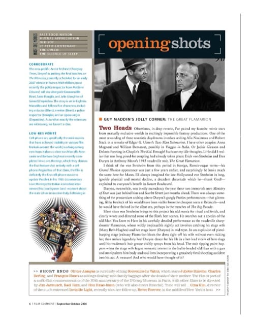 One of a selection of stills from inside the issue