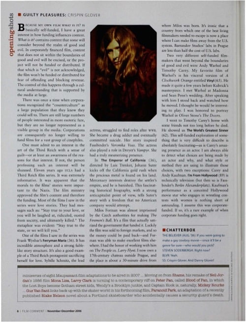 One of a selection of stills from inside the issue
