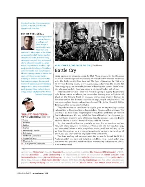 One of a selection of stills from inside the issue