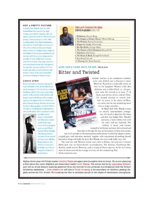 One of a selection of stills from inside the issue