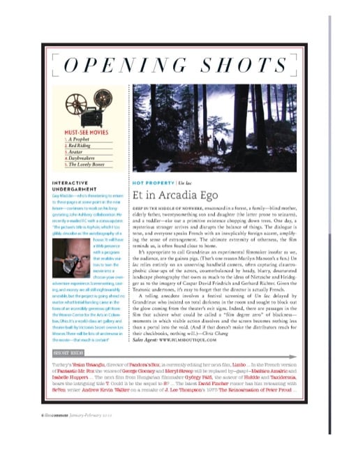 One of a selection of stills from inside the issue