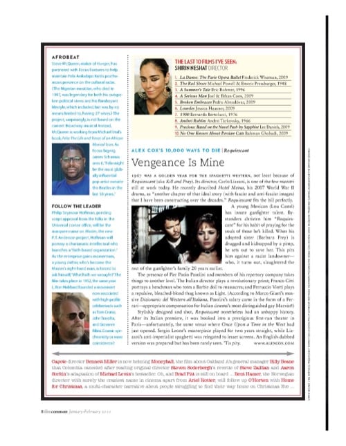 One of a selection of stills from inside the issue