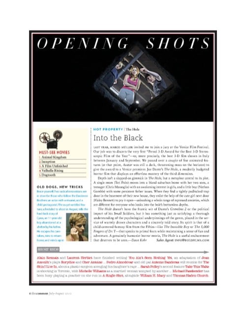 One of a selection of stills from inside the issue