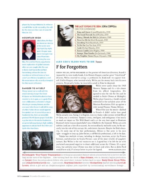One of a selection of stills from inside the issue
