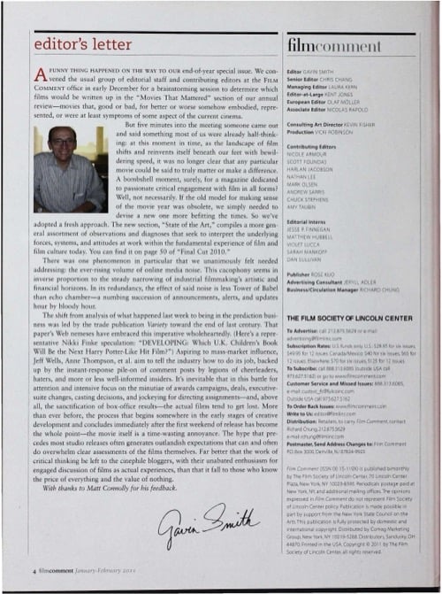 One of a selection of stills from inside the issue