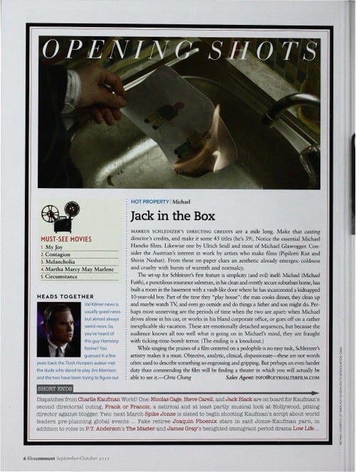 One of a selection of stills from inside the issue