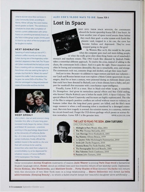 One of a selection of stills from inside the issue