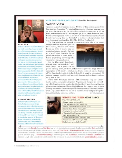 One of a selection of stills from inside the issue