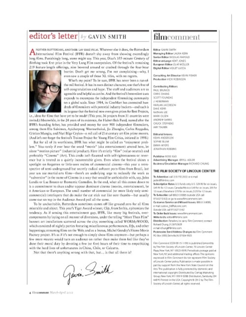One of a selection of stills from inside the issue