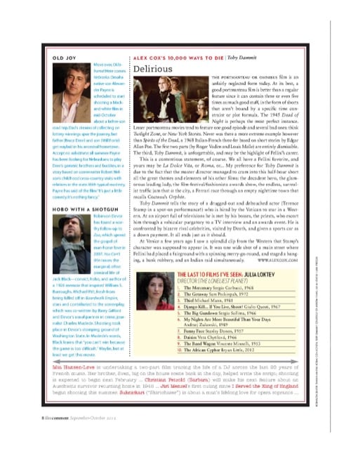 One of a selection of stills from inside the issue