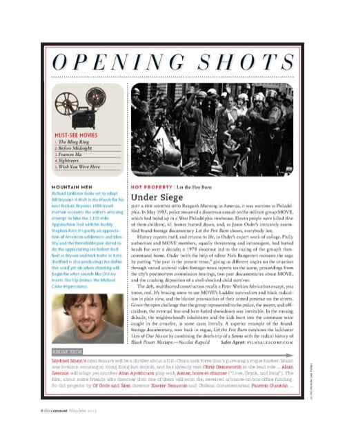 One of a selection of stills from inside the issue