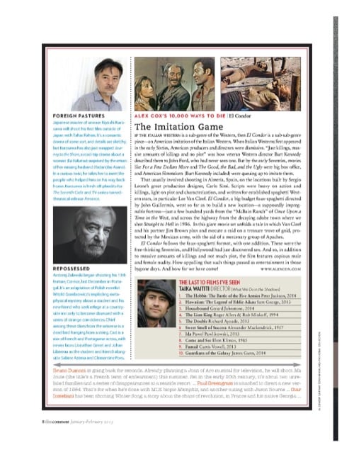 One of a selection of stills from inside the issue