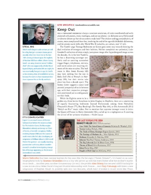 One of a selection of stills from inside the issue