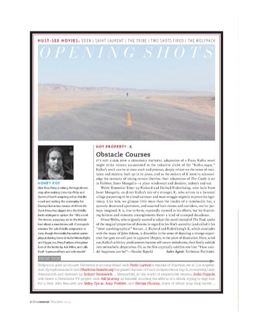 One of a selection of stills from inside the issue