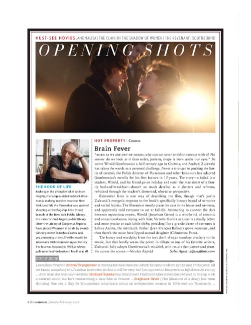 One of a selection of stills from inside the issue