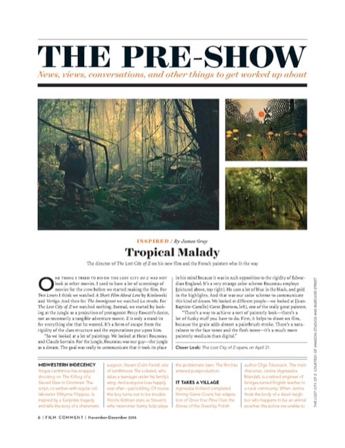 One of a selection of stills from inside the issue