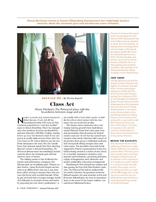 One of a selection of stills from inside the issue