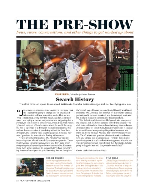 One of a selection of stills from inside the issue
