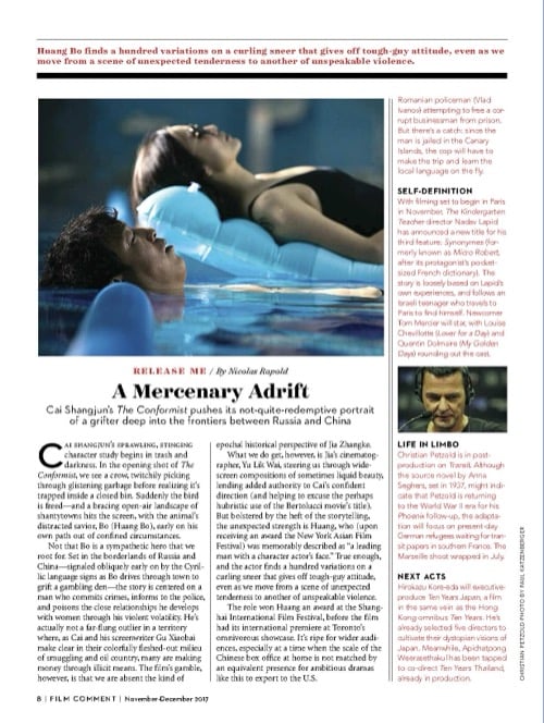 One of a selection of stills from inside the issue
